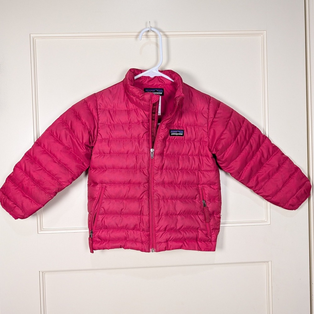 Patagonia Kids Down Sweater Jacket Pink Puffer Full Zip 60517FA13 Size 3T